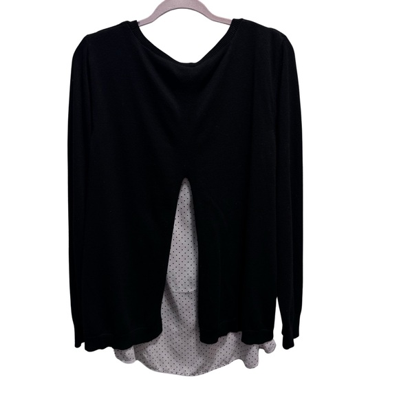 Faded Glory Lined Woman's Top Black Outer White W/Black Spots size XXL 20 - Picture 2 of 4